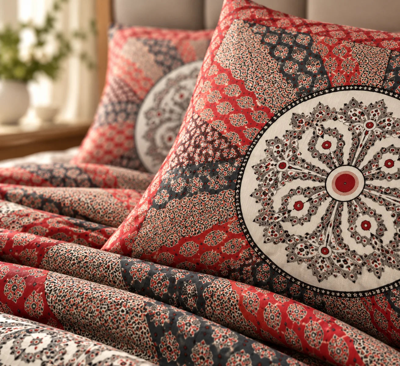 Bohemian Mandala Print Bedsheet Set - Rangshee